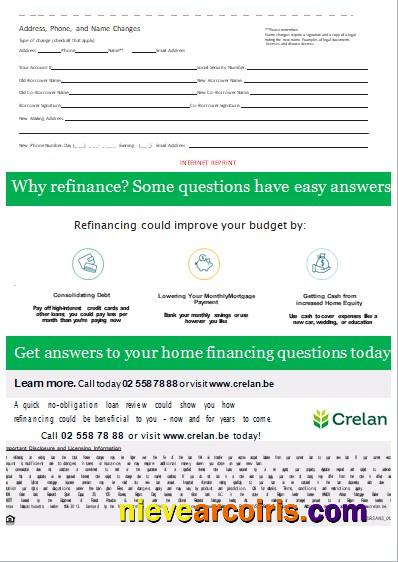Belgium Crelan bank mortgage statement, 3 pages, 3